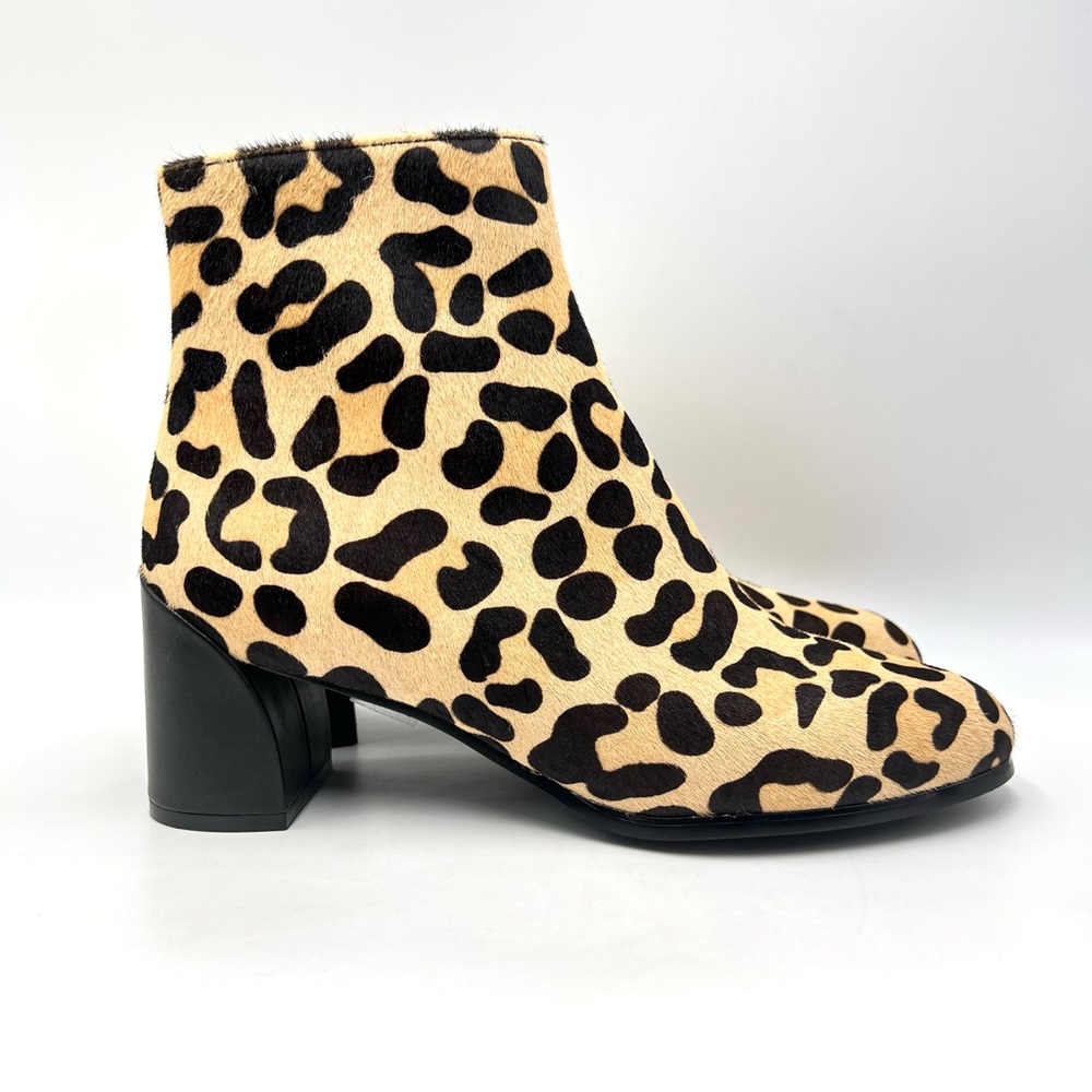 Vaneli Womens Size 9 Leopard Cheetah Cat Animal‎ Print Leather Ankle Boots Shoes